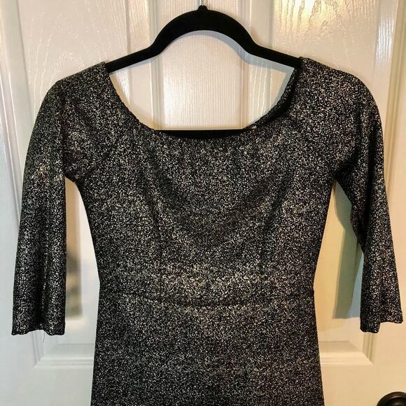 Gianni Bini Gold & Black Short Party Evening Cocktail Dress Sparkly Size XS - Picture 2 of 8